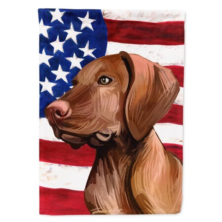Carolines Treasures Vizsla American Canvas House Flag - 28 x 0.01 x 40 in. CK6747CHF